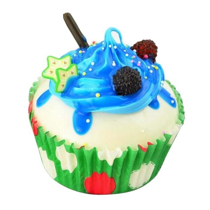 Lot De 2 Cupcake Artificielle Faux Gateau Modele Photographie Props Bleu Cdiscount Maison