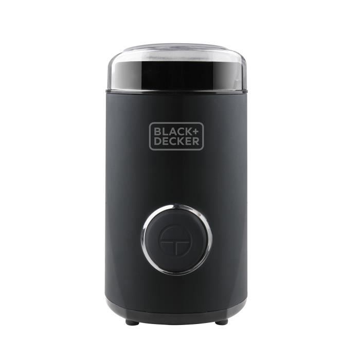 Moulin à café BLACK+DECKER BXCG150E de 150W, réservoir à grains 50g, couvercle transparent, pieds an