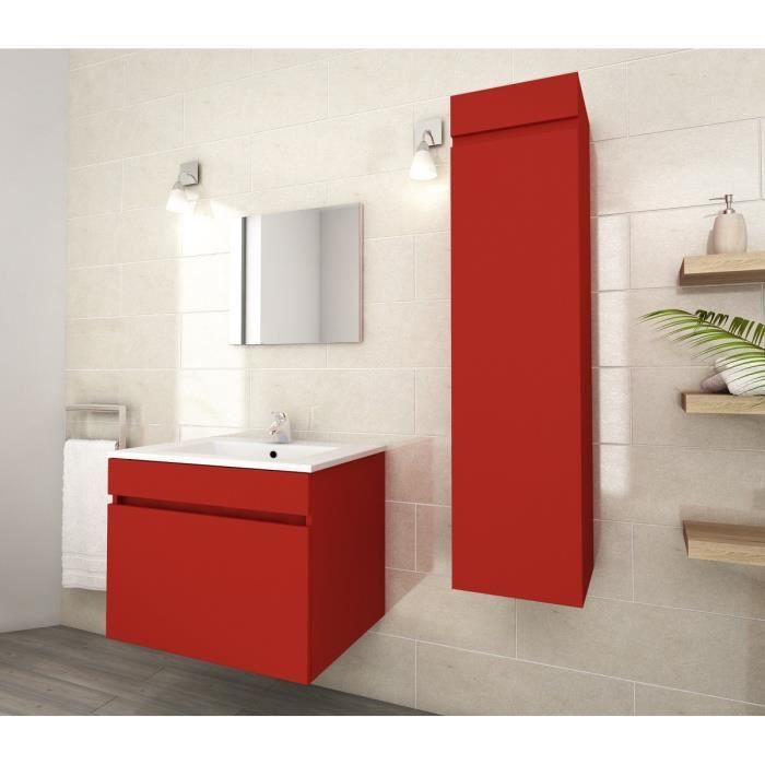 Ensemble Meuble Salle De Bain Rouge Payez En 4x Cdiscount