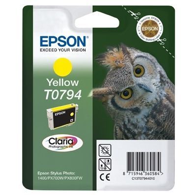 Epson T0794 11 ml jaune originale blister cartouche d'encre pour Stylus Photo 1500 P50 PX650 PX660 PX700 PX710 PX720 PX800 PX810 PX820 PX830 - vue 2
