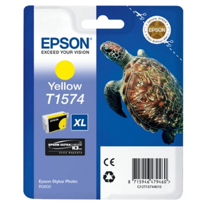 EPSON Cartouche dencre T1574 XL Jaune – Tortue (C13T15744010)