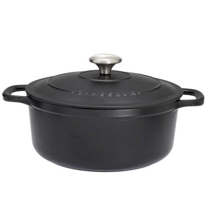 Chasseur Cocotte ronde en fonte émaillée 18cm noire sublime - PUC471801