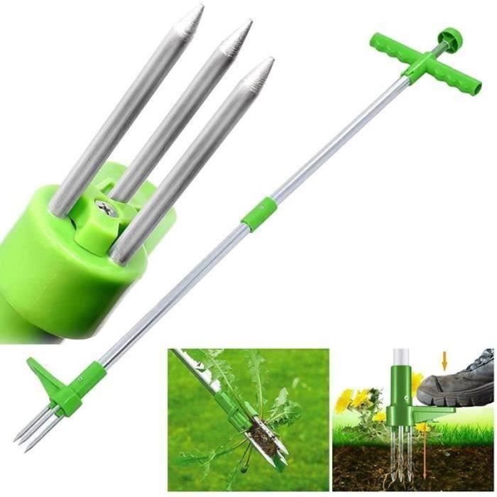 Désherbeur Manuel 30,5cm - Outil Jardinage Acier Inoxydable Pour Mauvaises Herbes Et Aération Sol