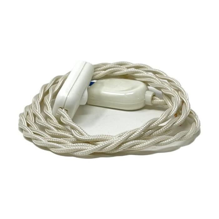 Câble Textile Pour Lampe - 50 M - Câble électrique En Tissu