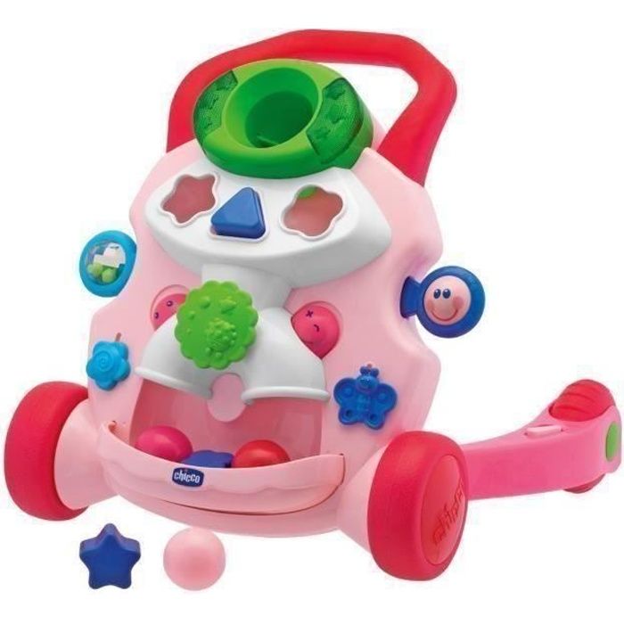 trotteur fisher price rose