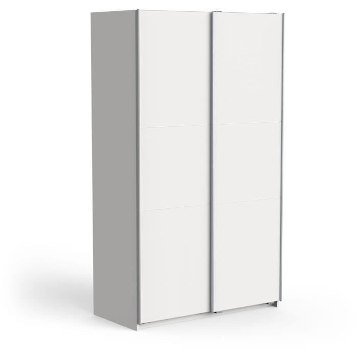 Armoire GHOST - Décor blanc mat - 2 Portes coulissantes - L.116,5 x P. 59,9 x H. 203 cm - DEMEYERE