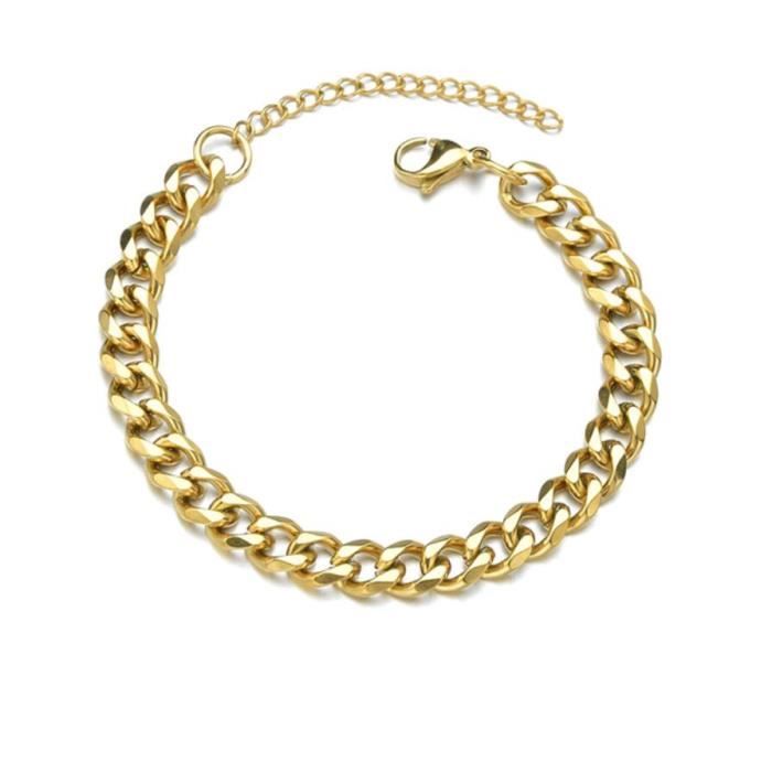 Bracelet Homme En Acier Inoxydable Tressé - Chaîne Cubaine Réglable, Style Artisanal - Cadeau Pour Papa, Fils, Petit Ami