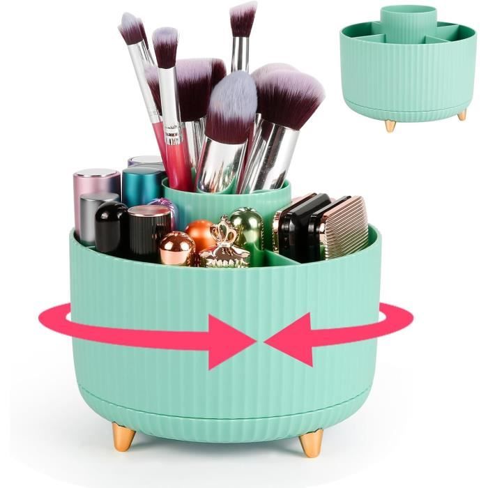 Panier Tissé Mini Pour Pinceaux Maquillage - 10x10 Cm, Lot De 2 - Organisateur Coiffeuse, Bureau, Bohème