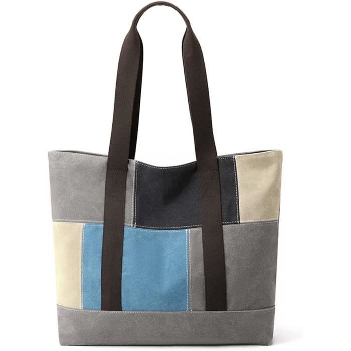 Sac À Bandoulière À Rayures Pour Femme Clash De Couleurs En Toile Arc-En-Ciel Sac De Plage