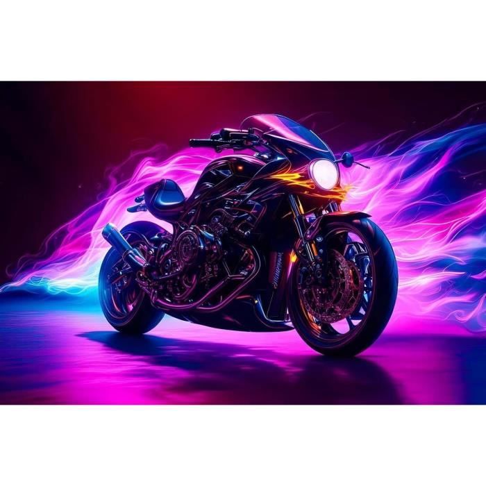 MAXBYE 5D Motocycliste Diamond Art, Racing Bike Peinture