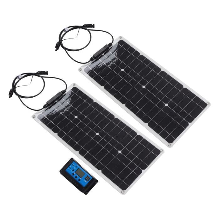 Panneau Solaire Flexible 50W IP68 Étanche – Monocristallin Silicium Pour Batterie 12V Camping Car Yacht Extérieur