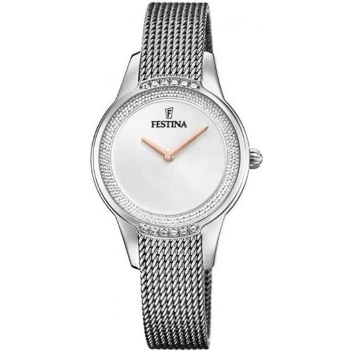 Bracelet acier femme - FESTINA - Montre femme Festina collection  Mademoiselle - Couleur de la matière:Blanc , - Achat/vente montre -  Cdiscount