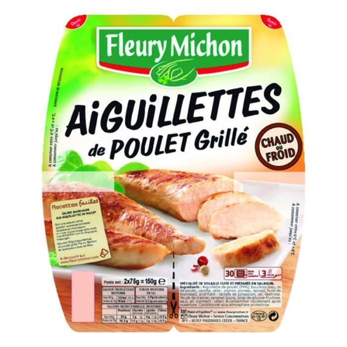 Aiguillettes De Poulet Roti 2 X 75g Fleury Michon Achat Vente Lardons Des Bacon Aiguillettes De Poulet Gril Cdiscount