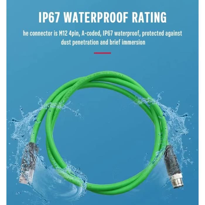 Cavo Ethernet Eonvic RJ45 10 Pin A RJ45 – 45 Cm, Angolo Retto, Per ARRI Alexa Mini E Teradek COLR, Schermato E Durevole
