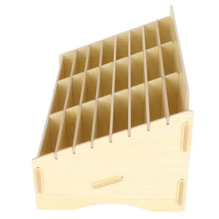 Boîte De Rangement Téléphones Portable 30 Emplacements En Bois - Idéal Salle De Classe, Réunion Ou Magasin