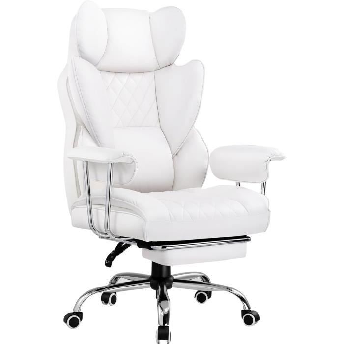 Chaise Gaming Réglable en hauteur Support Lombaire Accoudoirs Mousse 3D Acier