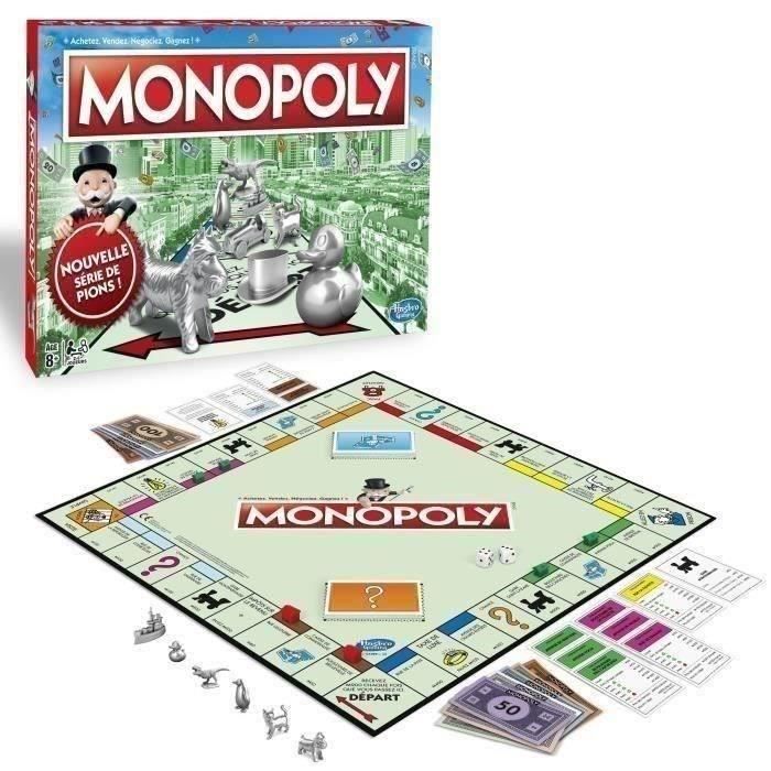 Monopoly classique jeu de société en version française 2 à 6 joueurs 8 ans et 