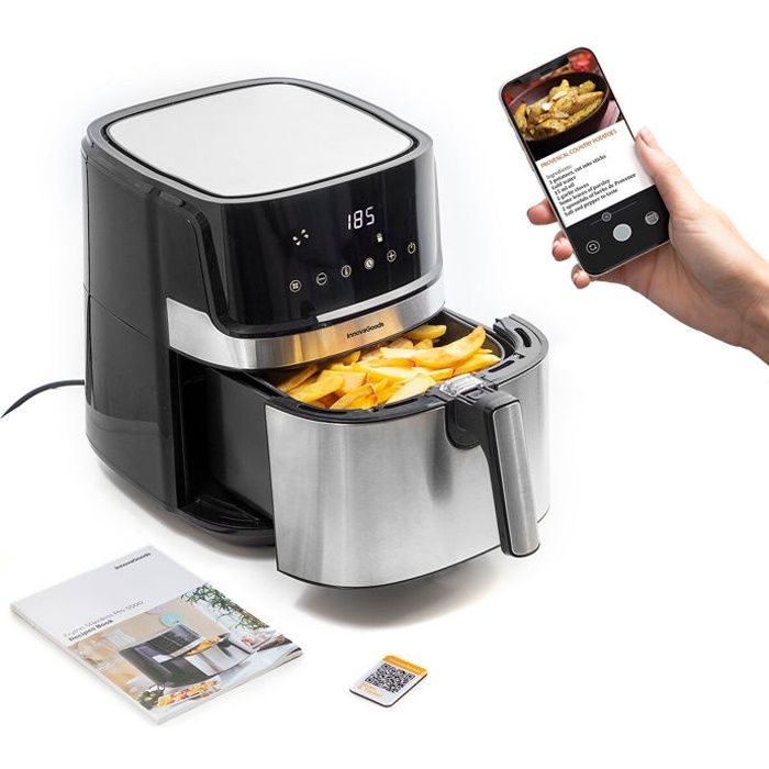 Friteuse à Air - InnovaGoods - 55L - Design moderne - Température variable - 100 recettes