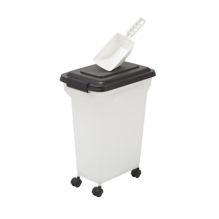 Meilleurs prix pour IRIS OHYAMA -  Conteneur / Boite à croquette - Pelle incluse - Pour chien & chat - Air Tight Food Container - Noir