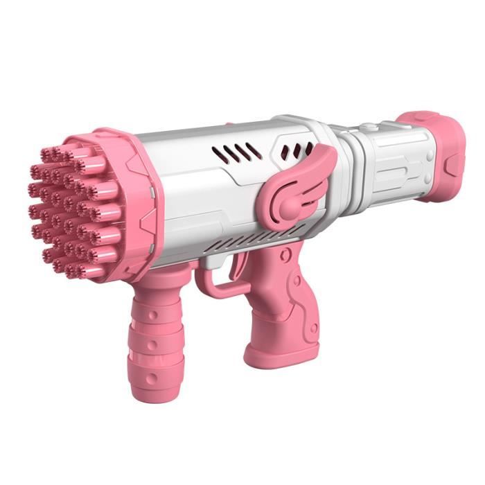 Pistolet à Bulles Électrique Enfant – Machine à 5000 Bulles/min, Sans BPA, Anti-Fuite, Extérieur