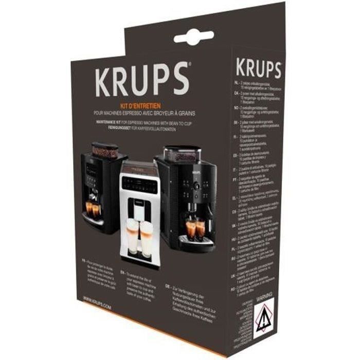 Kit d'entretien KRUPS pour Expresso Broyeur - Détartrant, pastilles  nettoyantes et cartouche filtrante - Cdiscount Electroménager