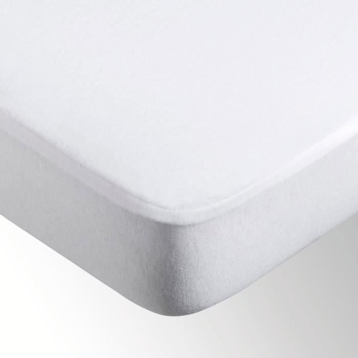 Protège-matelas - Les Ateliers du Linge - 140 x 190 cm - Imperméable - Microfibre - Blanc Protège-matelas - Les Ateliers du Linge - 140 x 190 cm - Imperméable - Microfibre - Blanc