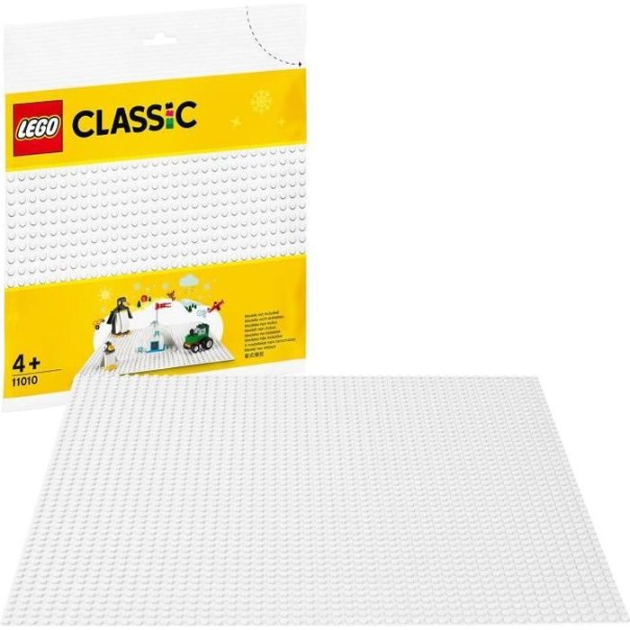 LEGO® Classic 11010 La Plaque de Base Blanche, 32X32, Jeu Éducatif,  Construction Créative - Cdiscount Jeux - Jouets