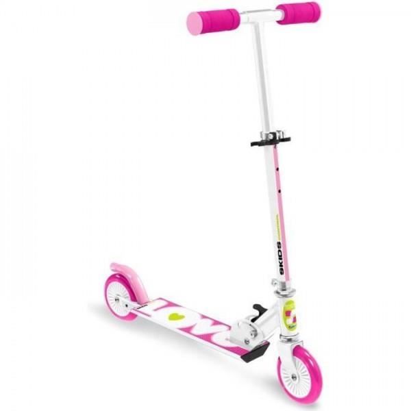 LUMI RIDE Trottinette enfant À partir de 3 ans, LED - 7 couleurs, 20 programmes - 3 niveaux de réglage du guidon, frein à pied, poignées amovibles (Licorne LUMI RIDE Trottinette enfant À partir de 3 ans, LED - 7 couleurs, 20 programmes - 3 niveaux de réglage du guidon, frein à pied, poignées amovibles (Licorne