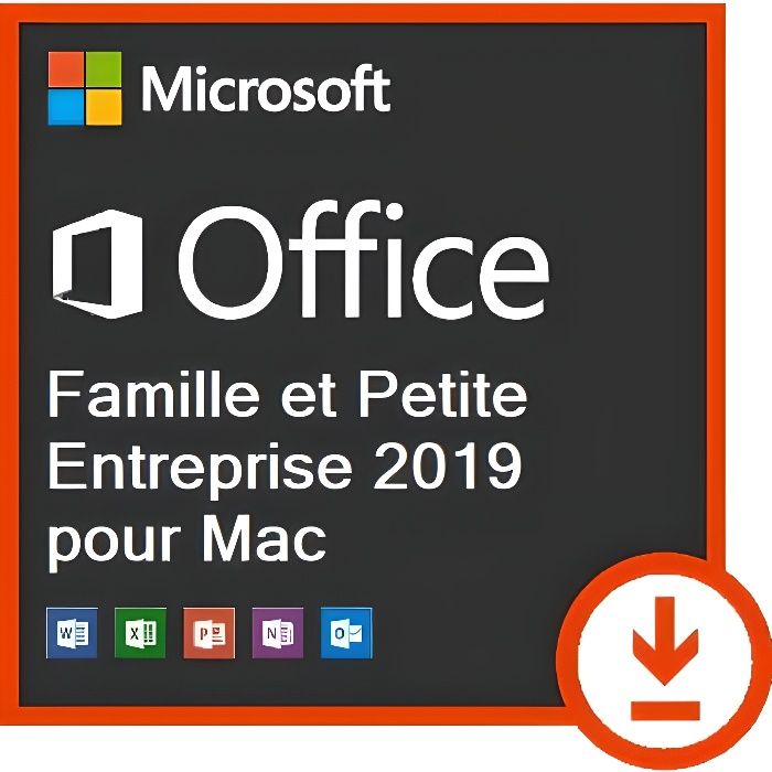 Office Famille et petite entreprise 2019  1 Mac à télécharger  Cdiscount