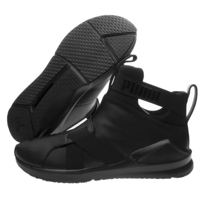 puma fierce strap leather wn's black