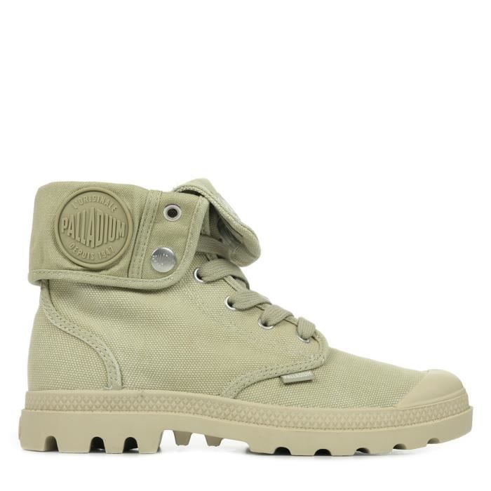 Boots Palladium Pampa Hi Femme Toile Beige Olive grey
