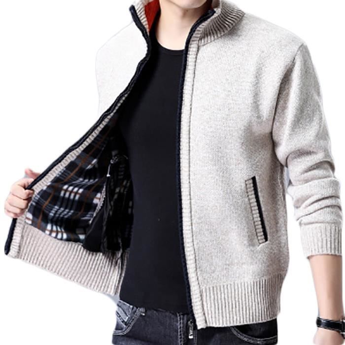 Pull hiver homme Gilet col camionneur homme pull hommes V tement