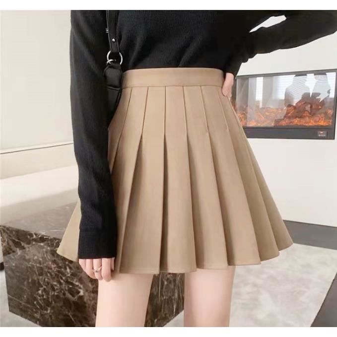Jupe plissee taille haute pour femmes mini jupes pour filles uniforme scolaire japonais decontracte ligne trapeze E412479089 Blanc Cdiscount Pret a Porter