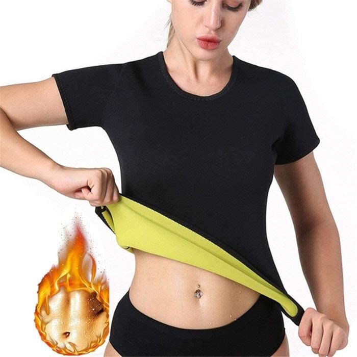 Sauna T shirt Femme N opr ne Fitness Corset pour Transpiration Fat Burning Abdomen Minceur All ger Body Shaper Minceur Fitness