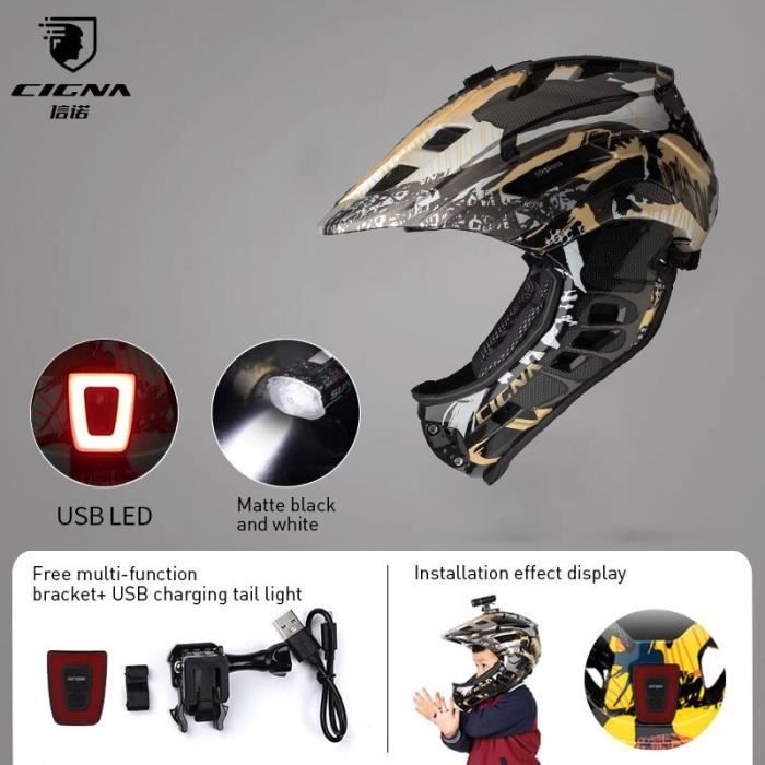 Casque De Vélo Enfant Intégral – Léger, Aéré, Réglable | Pour Vélo, Trottinette, Skate | Taille Unique Ajustable, Blanc