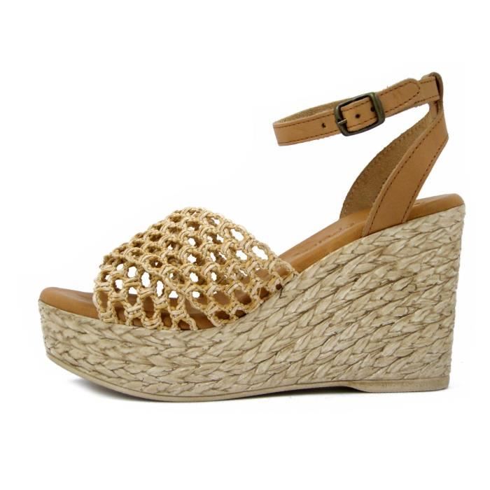 Sandales beiges en cuir velours - Gabor