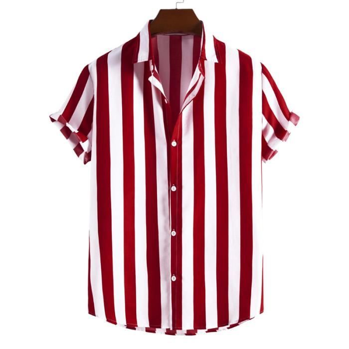 Chemise Hawaïenne Homme - Enlision - Manches Courtes Imprimé Floral - Viscose Légère - Taille S-4XL