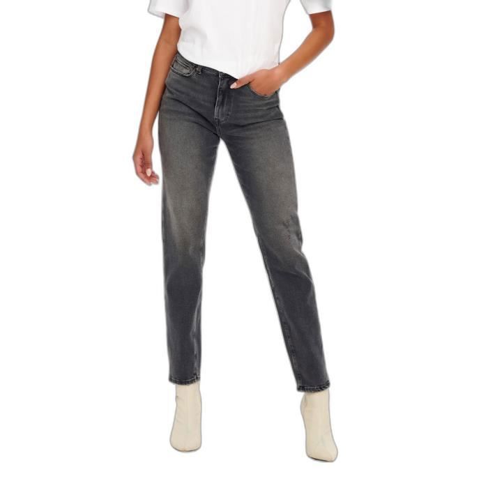 Jeans femme extensible Only Onlemily cro614 - gris - 25x30 Jeans femme extensible Only Onlemily cro614 - gris - 25x30