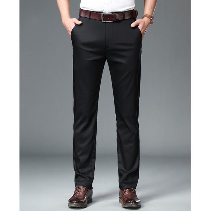 Pantalon coupe droite noir clearance
