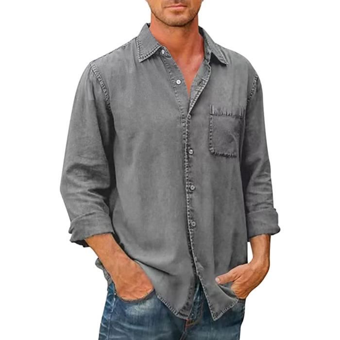 Chemise homme décontracté best sale