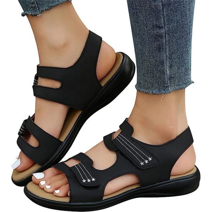 Sandales Femme Compensées été - Talon Plateforme, Confortables Et Antidérapantes