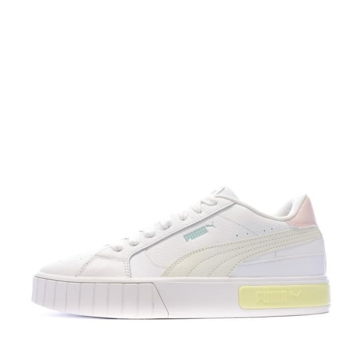 Baskets Blanche Jaune Femme Puma Cali Star Jaune Cdiscount