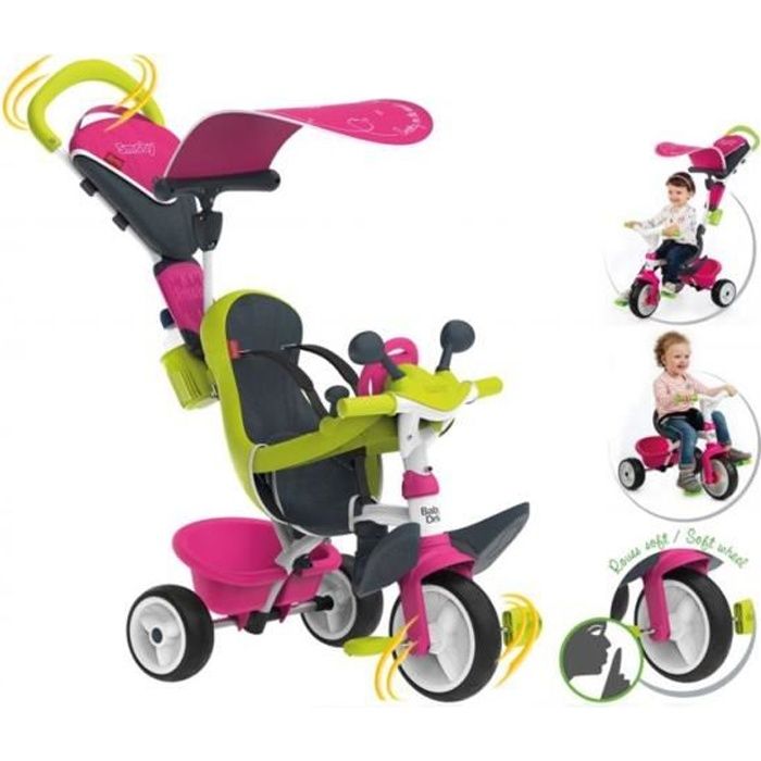 SMOBY Tricycle Baby Driver Confort Evolutif Rose Cdiscount Jeux