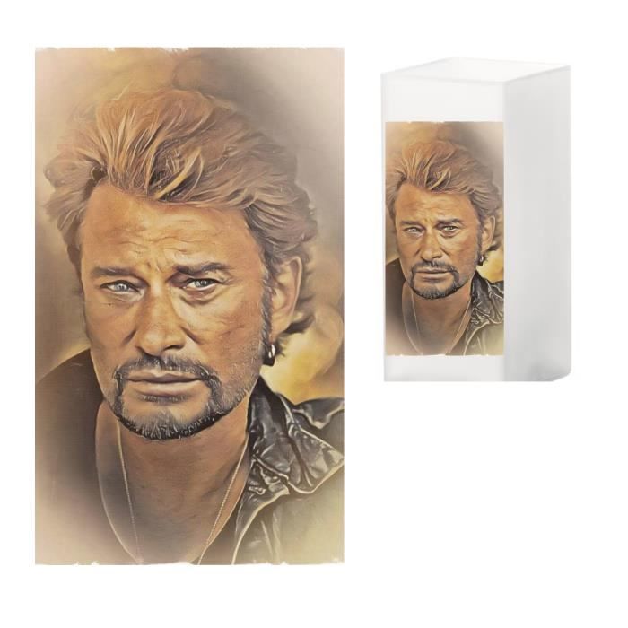 Gravure sur verre Johnny Hallyday réalisée à la main par