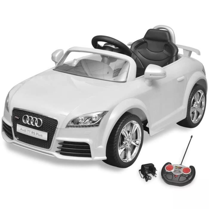 Voiture Electrique Pour Enfant Audi Tt Rs Blanche Avec Telecommande Cdiscount Jeux Jouets