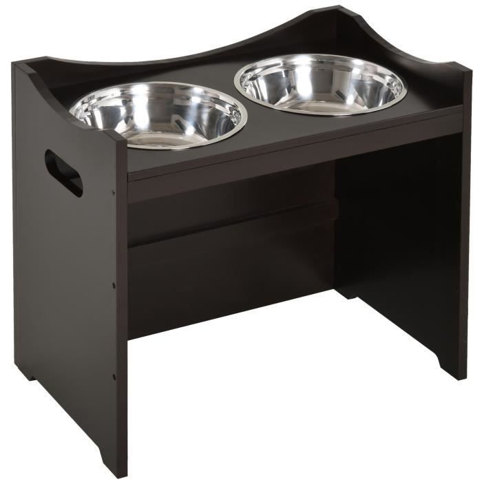 Gamelle Double Chien Chat Porte Gamelles Sureleve Dim 54l X 31l X 47h Cm 2 Gamelles Acier Inox Incluses Mdf Brun Fonce 54x31x47cm Cdiscount Gamelle Double Chien Chat Porte Gamelles Sureleve Dim 54l X 31l X 47h Cm 2 Gamelles Acier Inox Incluses Mdf Brun Fonce 54x31x47cm Cdiscount