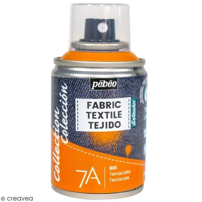 Peinture textile en bombe - 100 ml Terracotta - Cdiscount Beaux