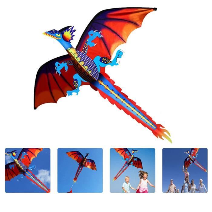 1 Ensemble De Cerfs Volants De Dinosaure A Longue Queue De Bande Dessinee Faciles A Faire Voler De Plein Air Pour Les Cerf Volant Cdiscount Jeux Jouets