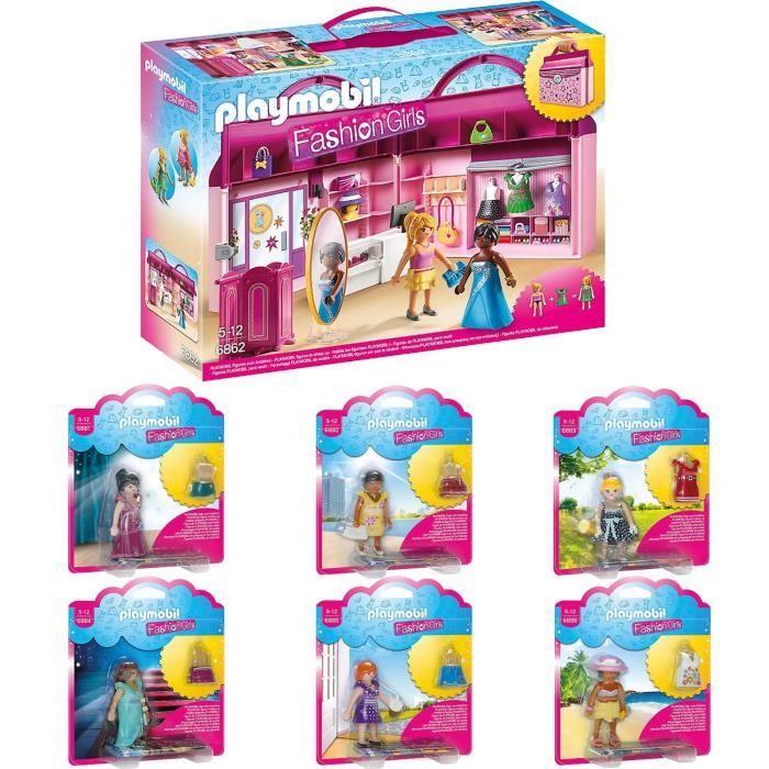 PLAYMOBIL Fashion Girls set comlet 6862 6881 6882 6883 6884 6885