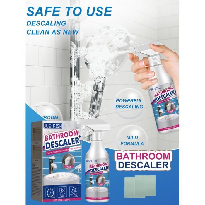 60ML-Nettoyants anti-taches tenaces pour salle de bain, nettoyant  anti-calcaire, nettoyant pour douche - Cdiscount Au quotidien